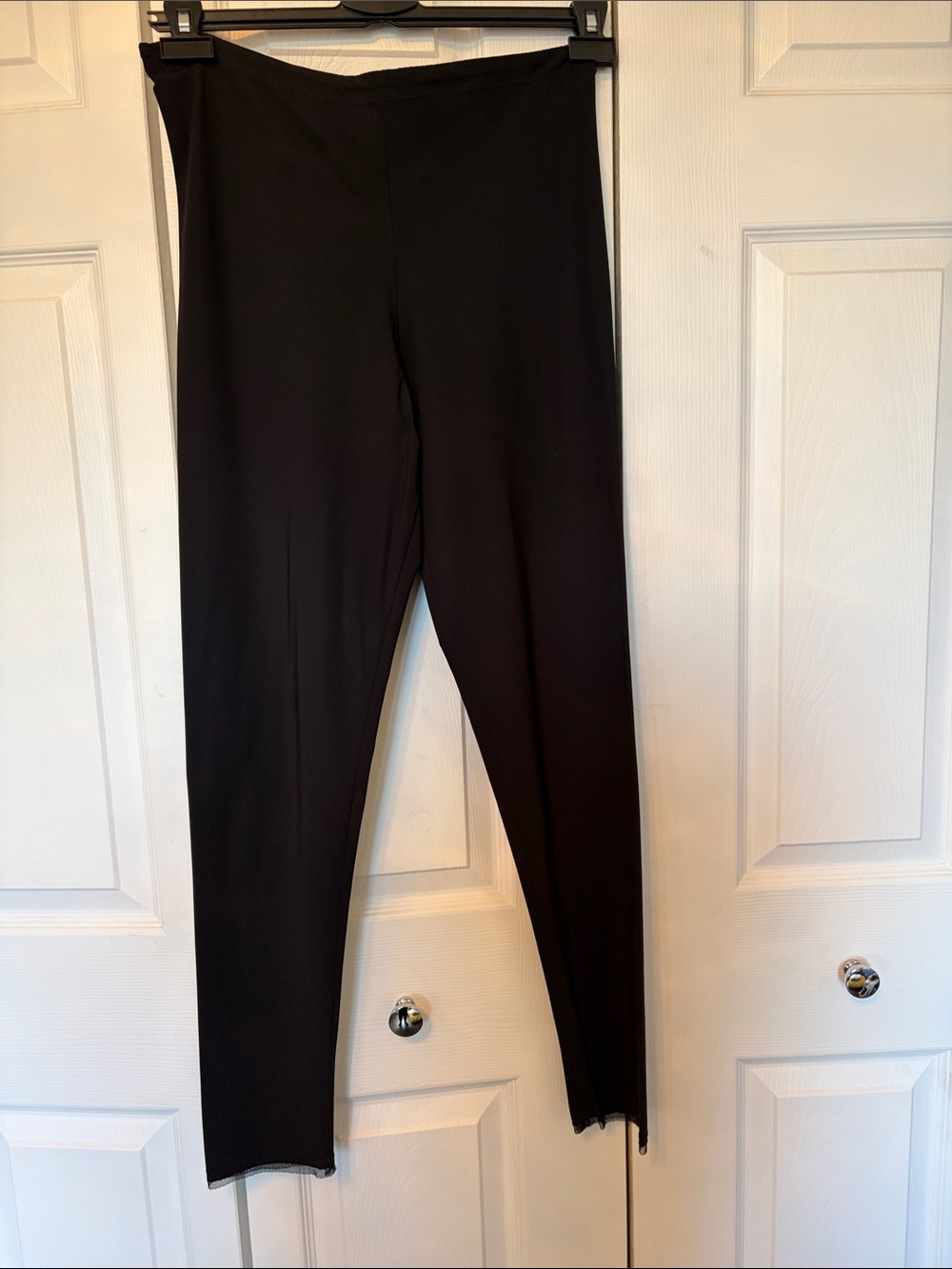 Marie Saint Pierre Black Pull-On Stretch Leggings for Women 10-12